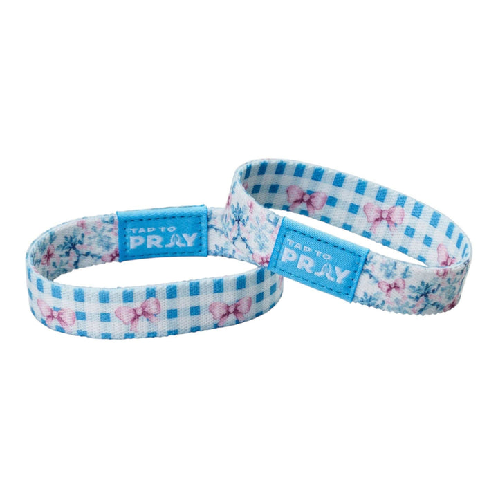 Tap To Pray® Wristband – Blue Belle: Small