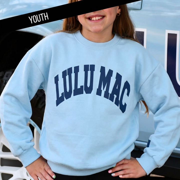 LIGHT BLUE WITH NAVY PUFF Sweatshirts