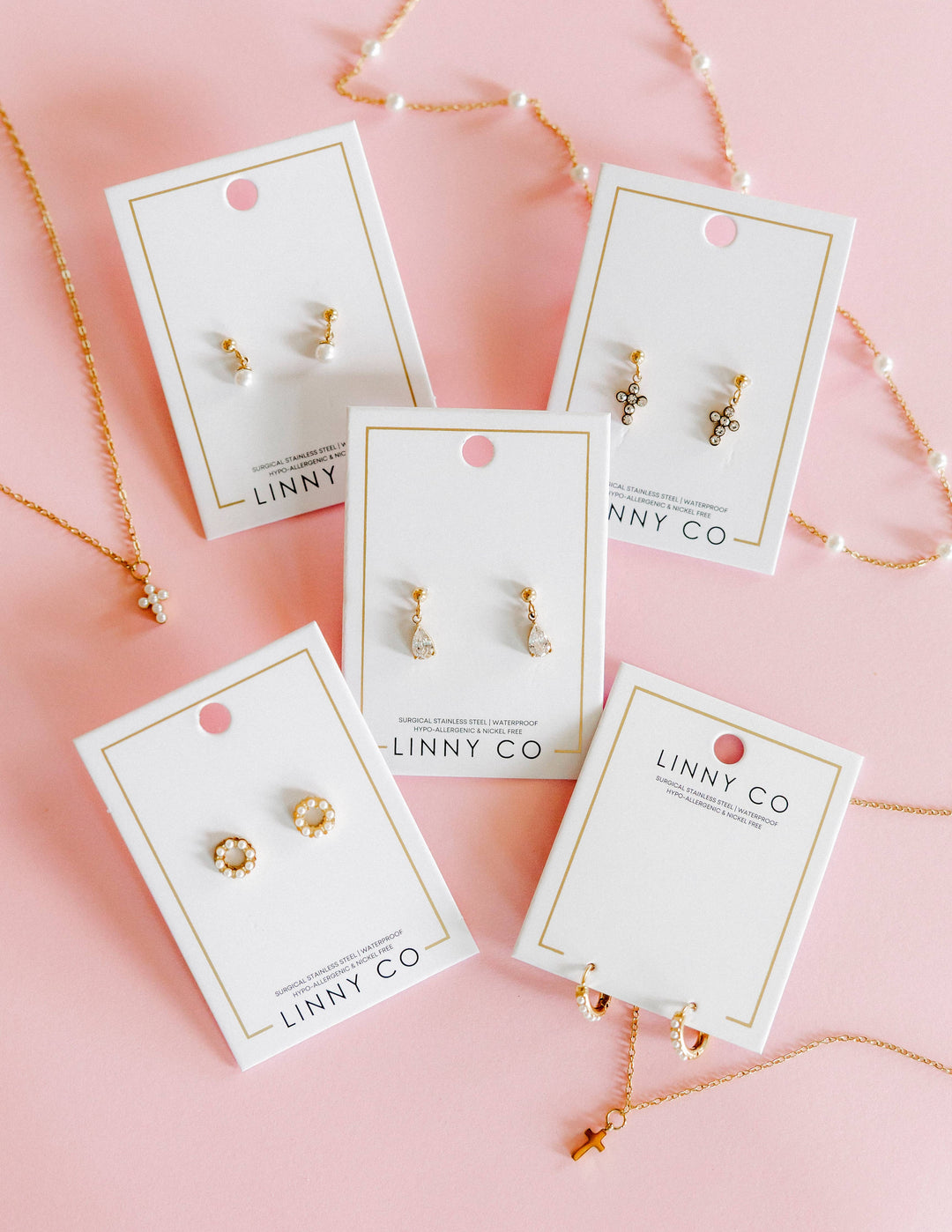 Huggie Earrings - Scarlett Hoop Gold 8mm Pearl