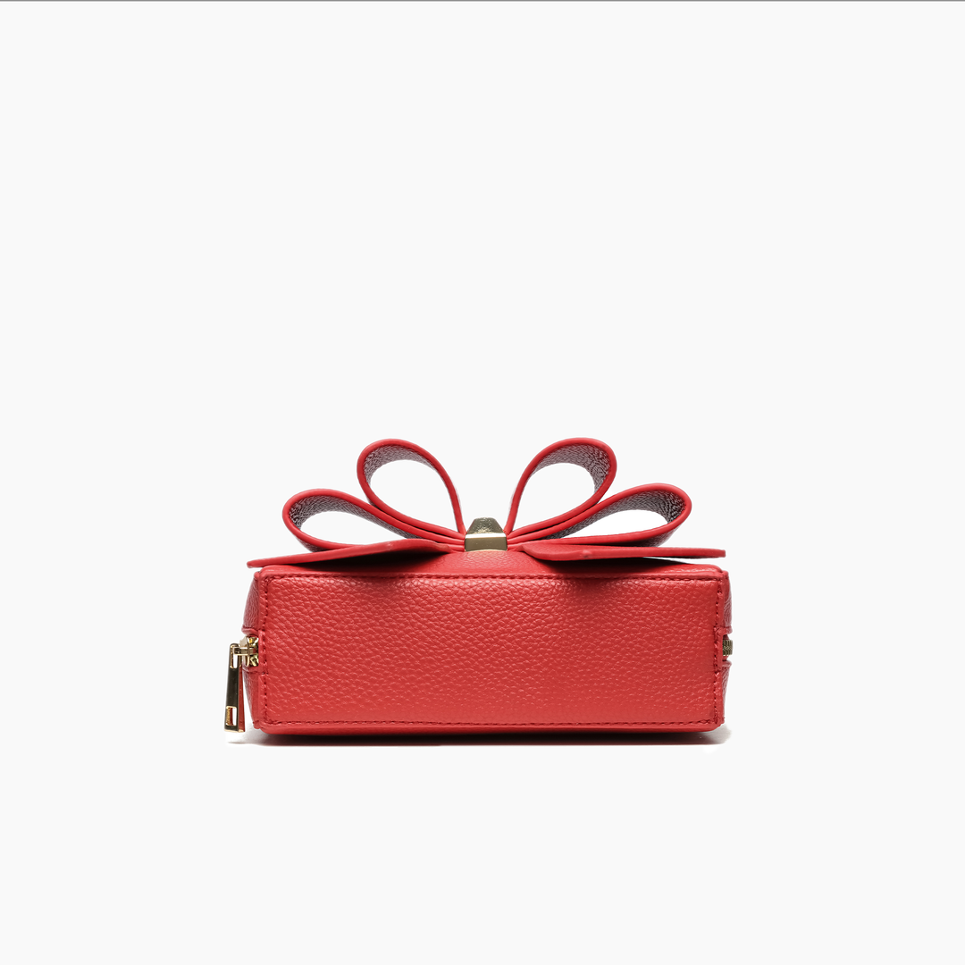 Luxury Mini Bowtie Purse Stylish Crossbody Clutch Christmas: Red