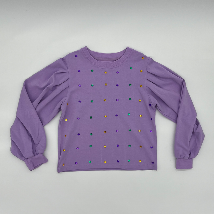 Mardi Gras Stoned Skirt Set