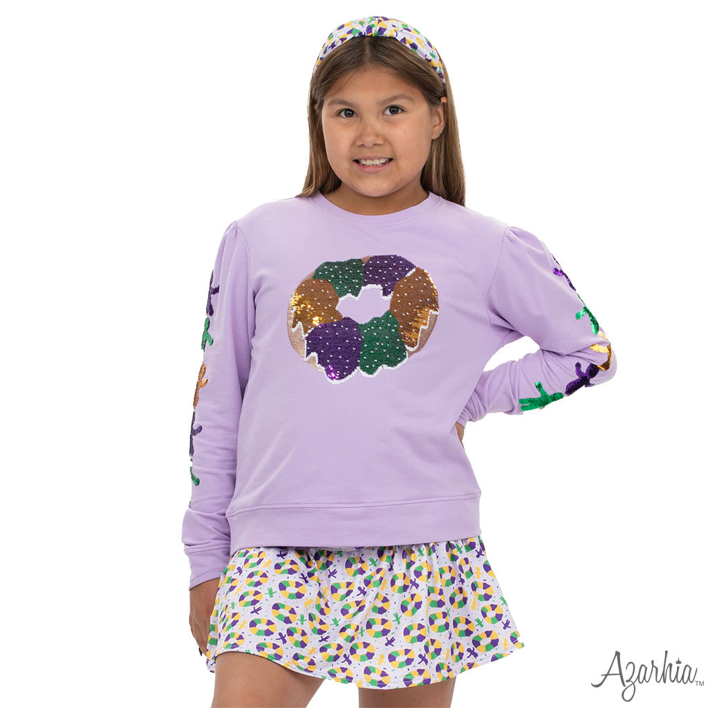 Mardi Gras Sequin King Cake And Babys Lavender Holly