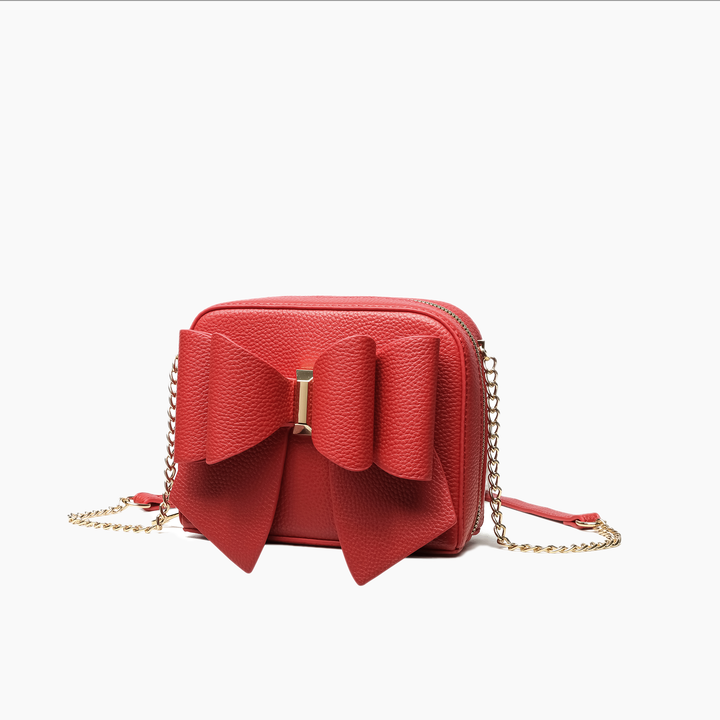 Luxury Mini Bowtie Purse Stylish Crossbody Clutch Christmas: Red