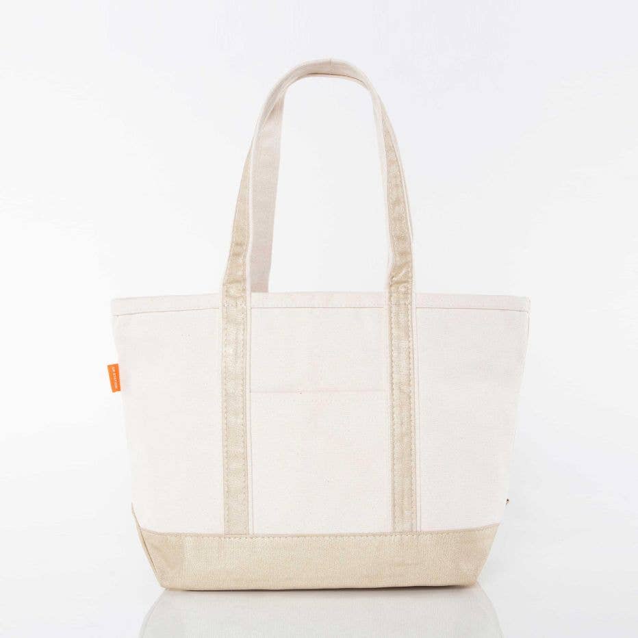 Medium Metallics Classic Tote: Rose Gold