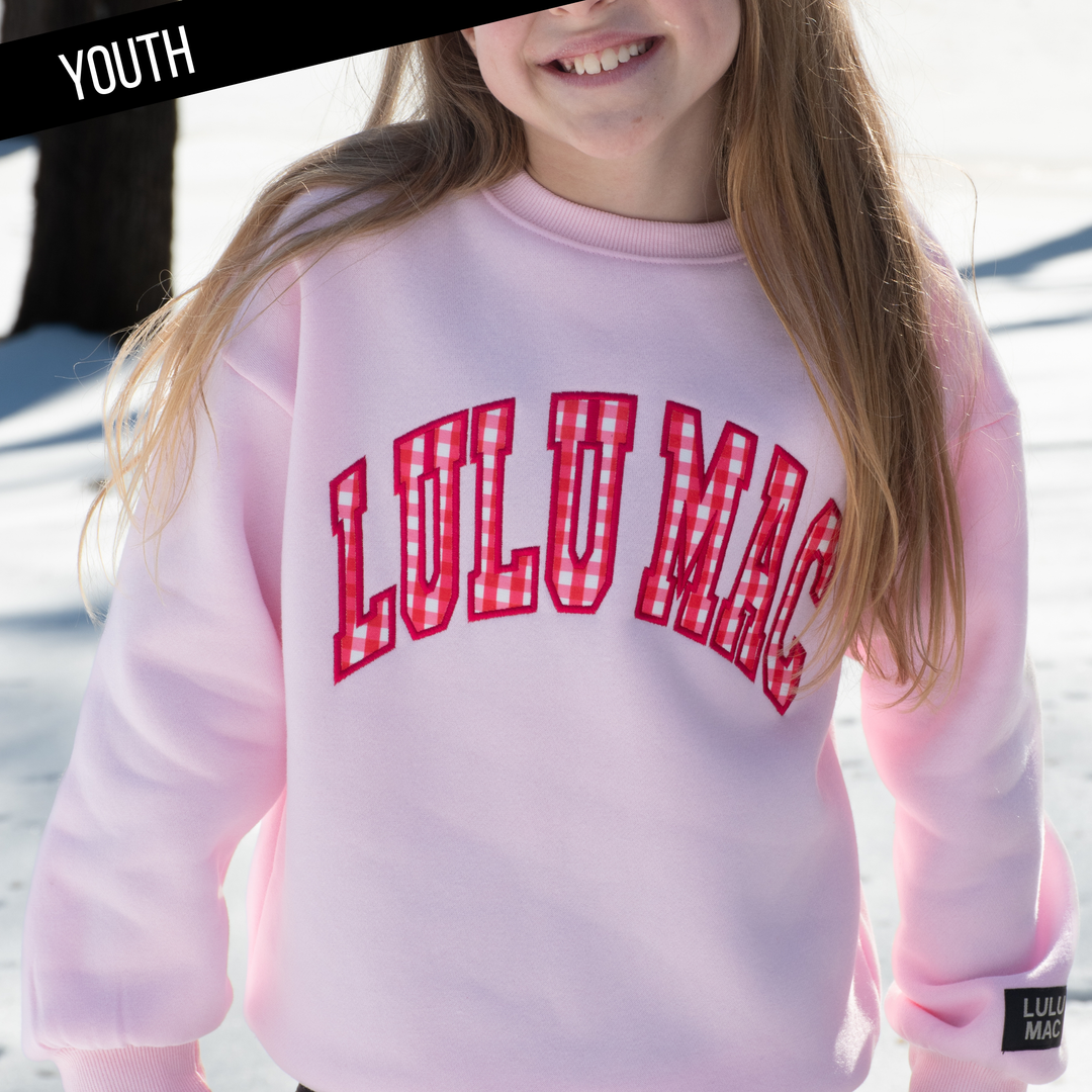PINK WITH RED GINGHAM Sweatshirts