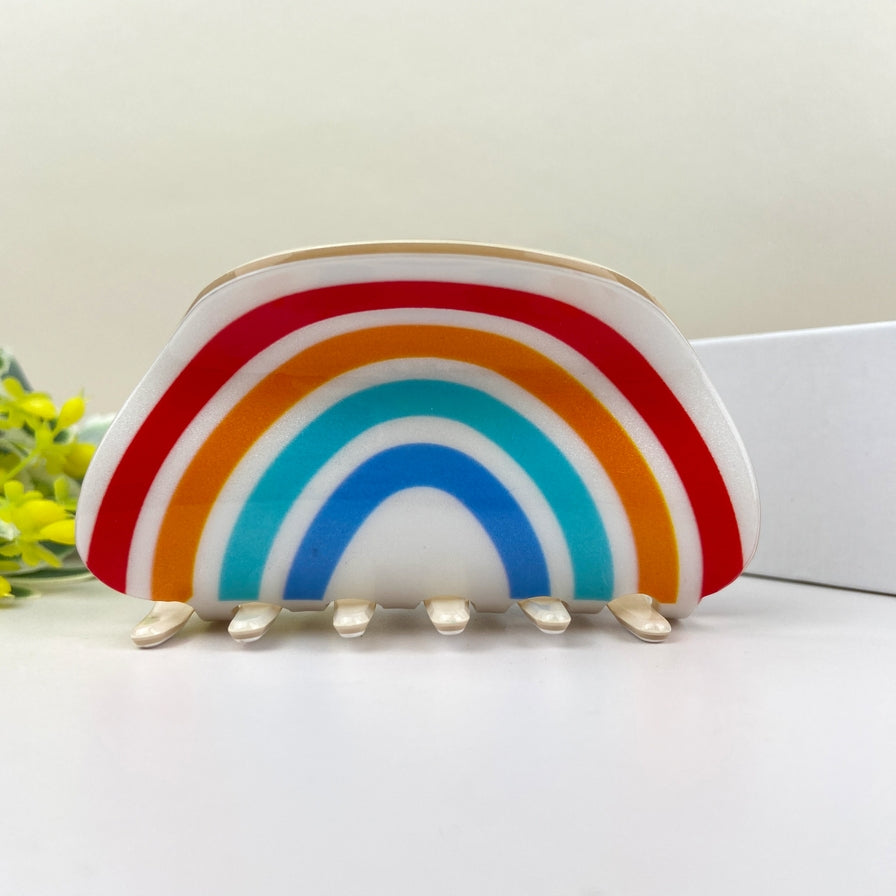 Cute Cartoon Rainbow Hair Clip B