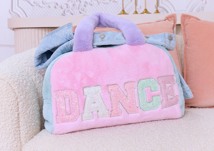 'Dance' Color Blocked Plush Medium Duffle Bag