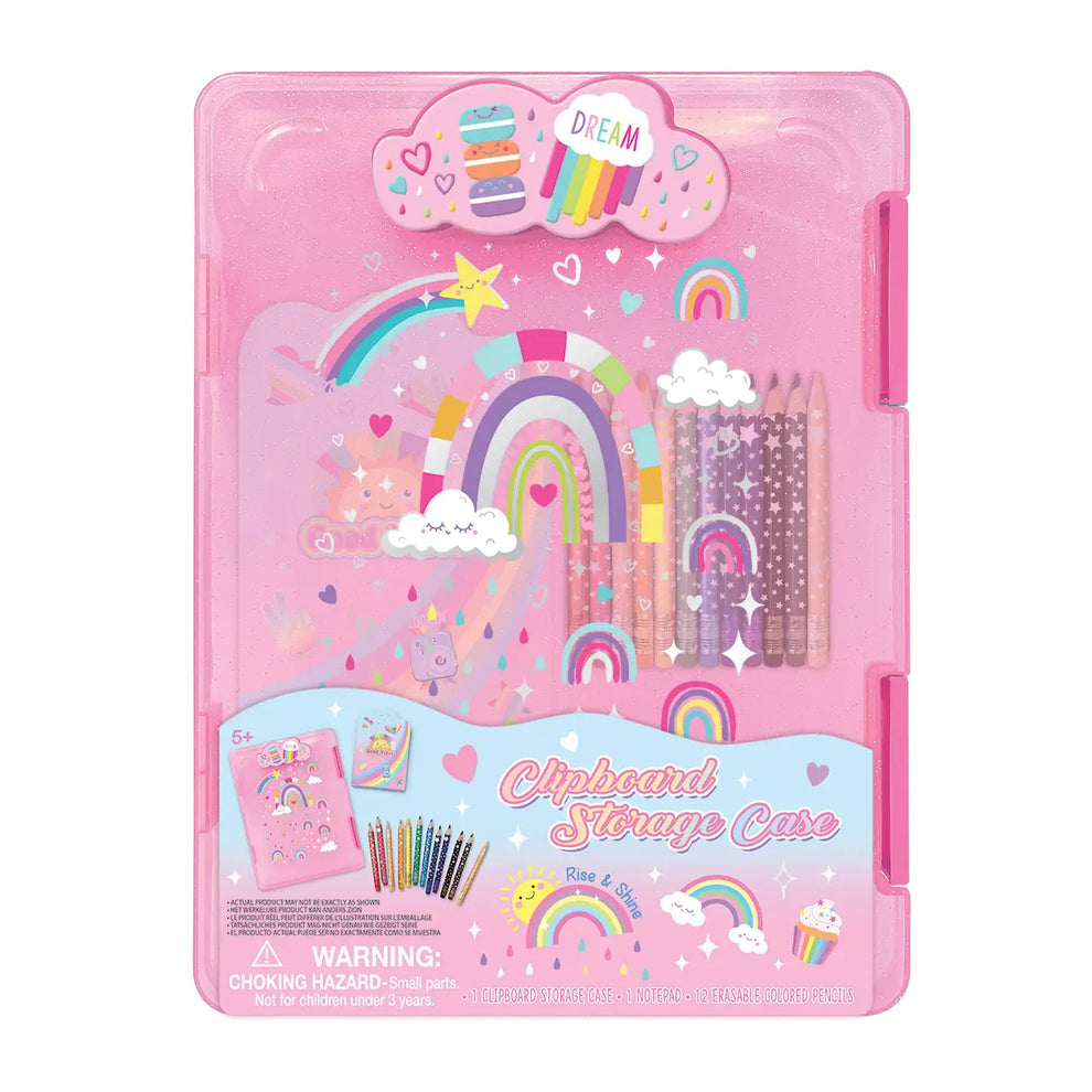 clipboard storage case, rainbow