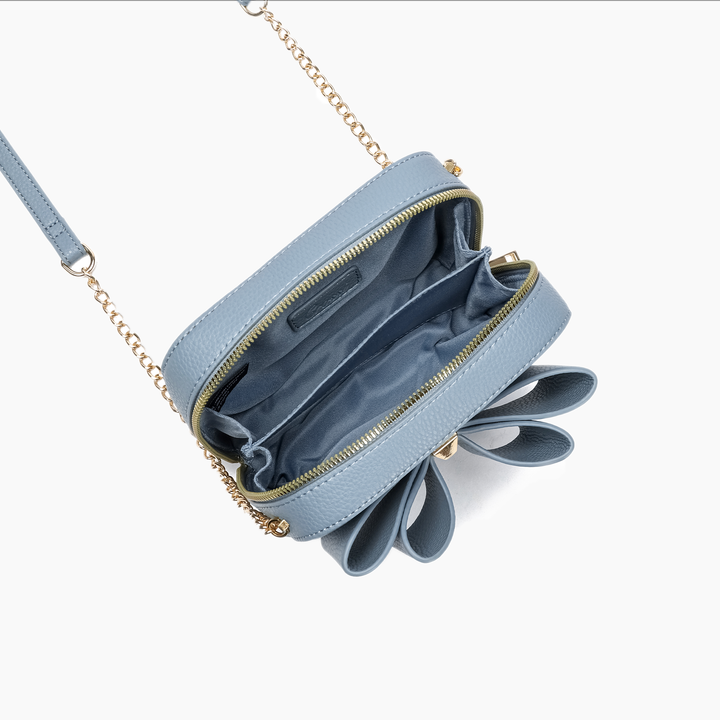 Luxury Mini Bowtie Purse Stylish Crossbody Clutch Christmas: Denim Blue
