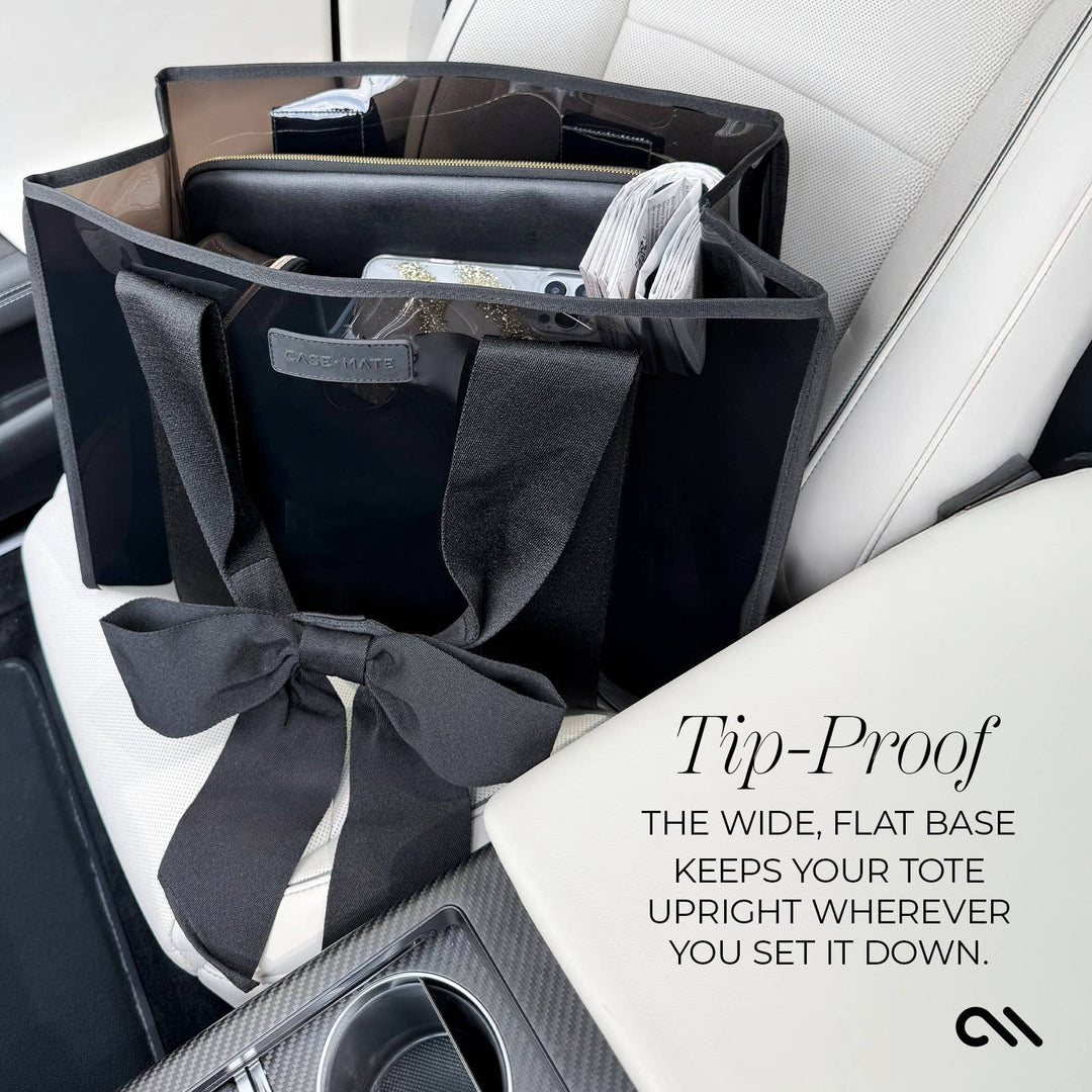 Case-Mate Midnight Black Bow Jelly Tote Bag