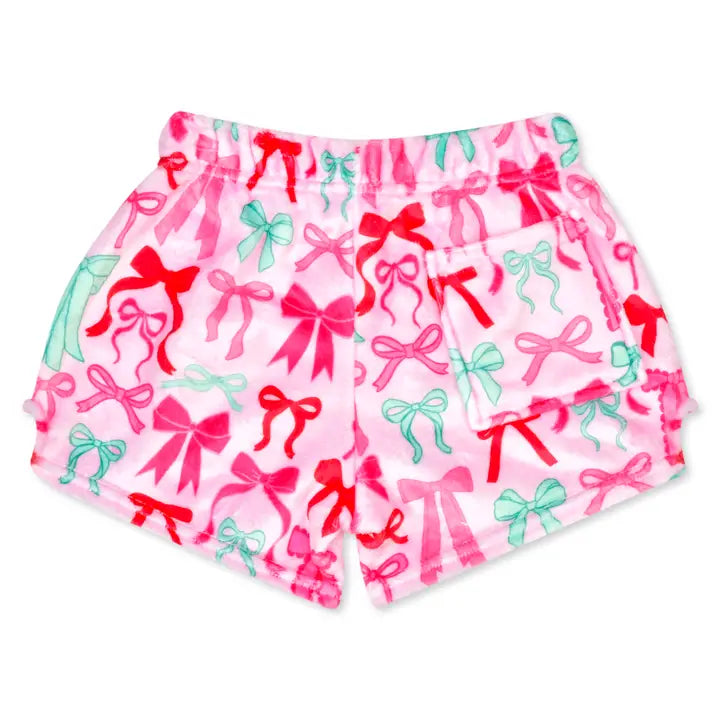 Merry Bows Plush Shorts