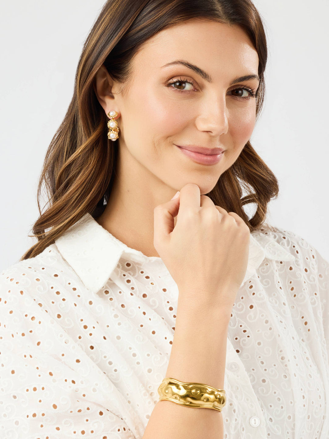 Ophelia Pearl Hoop Earrings