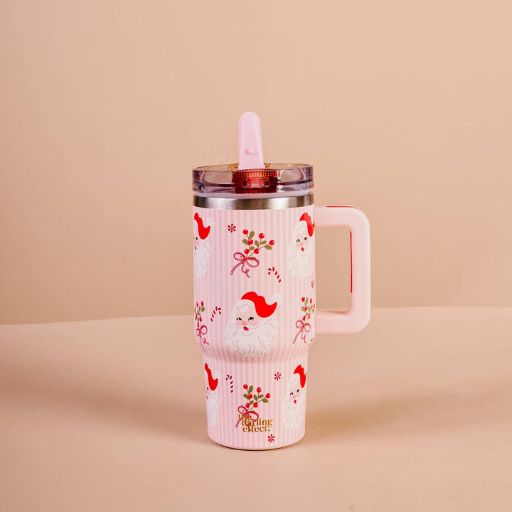 20 oz Lifestyle Flip Straw Tumbler-Holly Jolly San