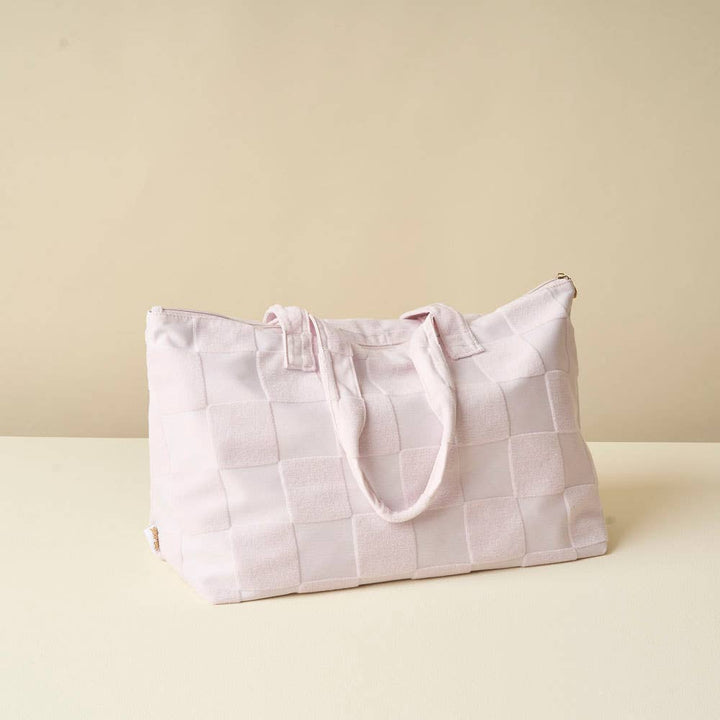 Terry Tote - Purple Check