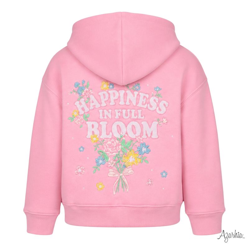 Embroidered Happiness in Bloom Hoodie