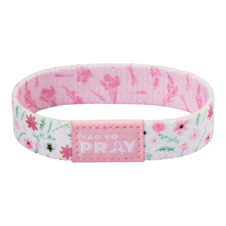 Tap To Pray® Wristband – Meadows - White: Extra Small