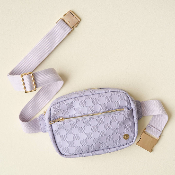 Urban Check Belt Bag-Periwinkle