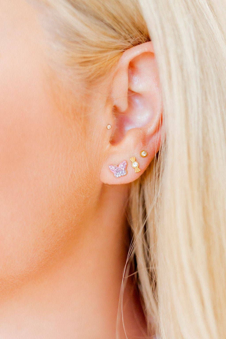 Screwback Stud Earrings - Bindi Butterfly