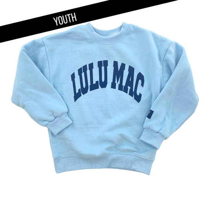 LIGHT BLUE WITH NAVY PUFF Sweatshirts