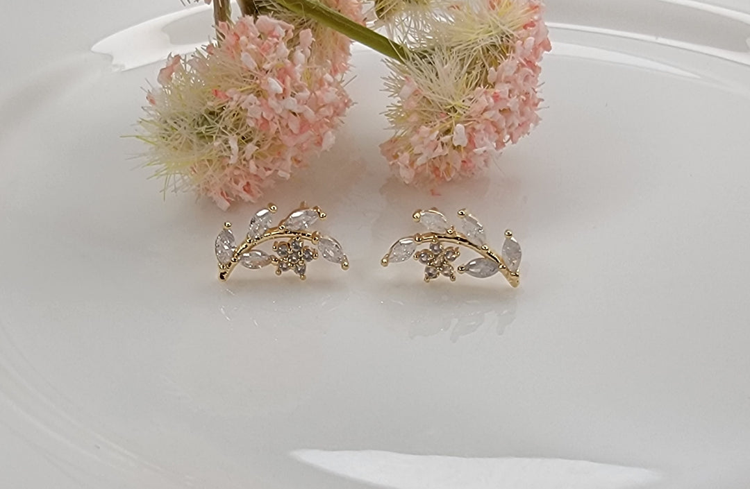 Flower Leaf Earrings
