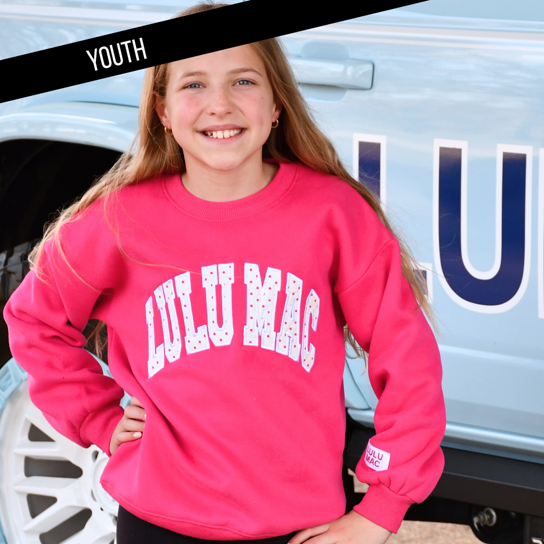 Hot Pink/White Polka Dot Sweatshirts