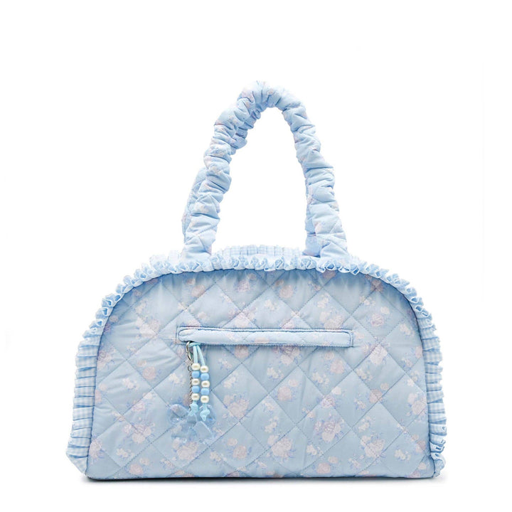 Quilted Floral Printed Medium Duffle Bag