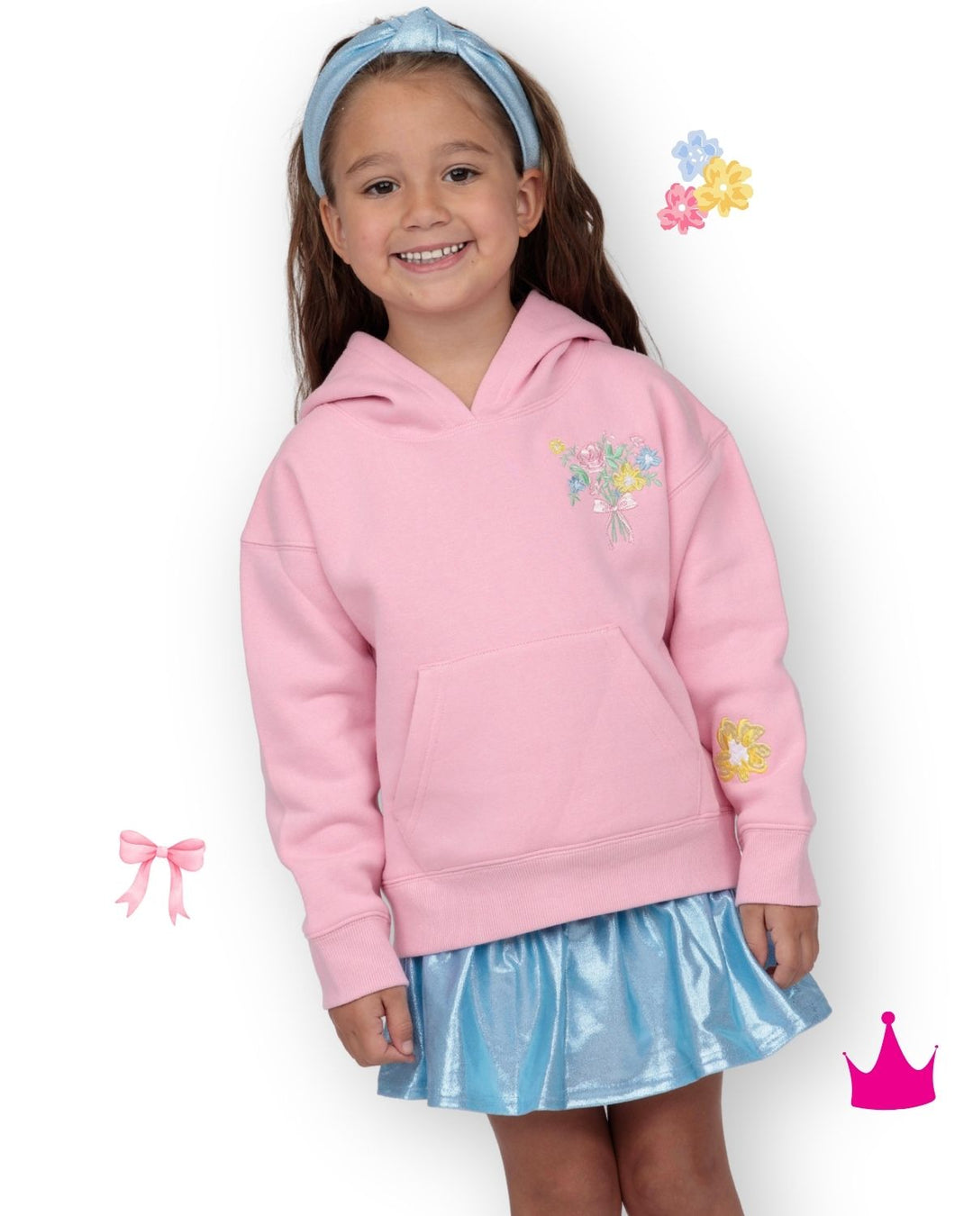 Embroidered Happiness in Bloom Hoodie