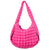 Hot Pink Oversized Quilted Hobo Tote Bag