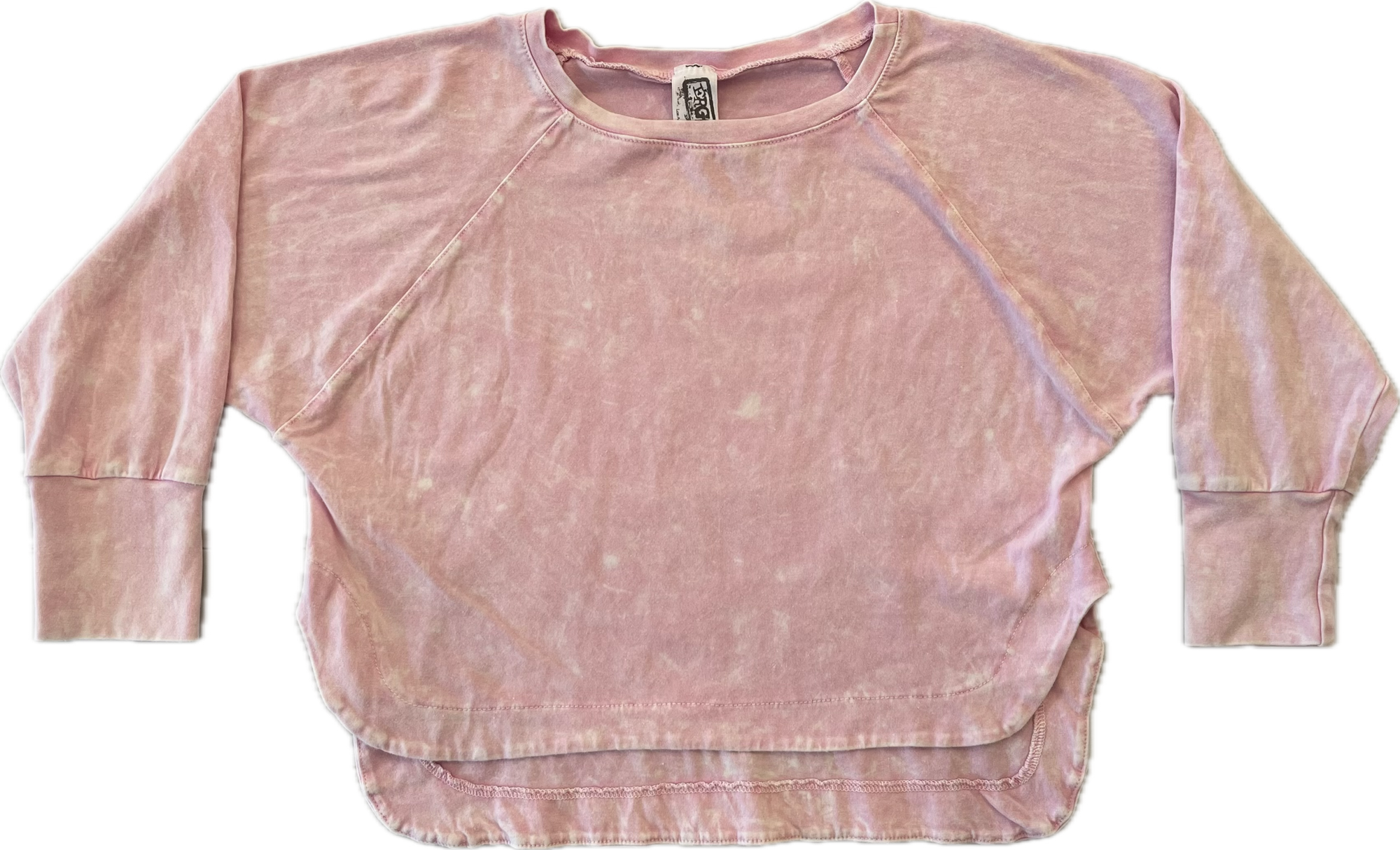 Mineral Washed LS Top Pink