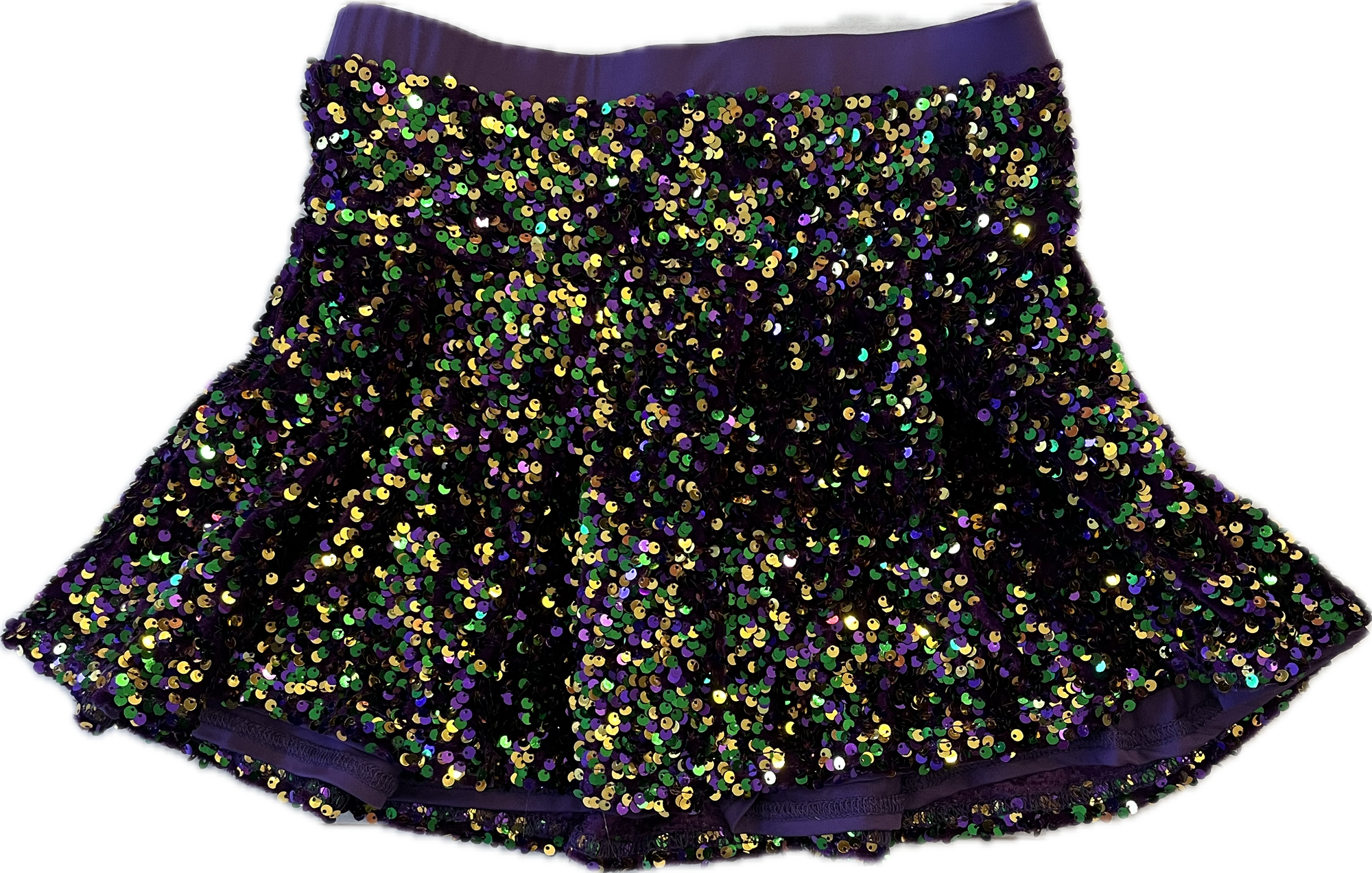 Mardi Gras Velvet Sequin Skort