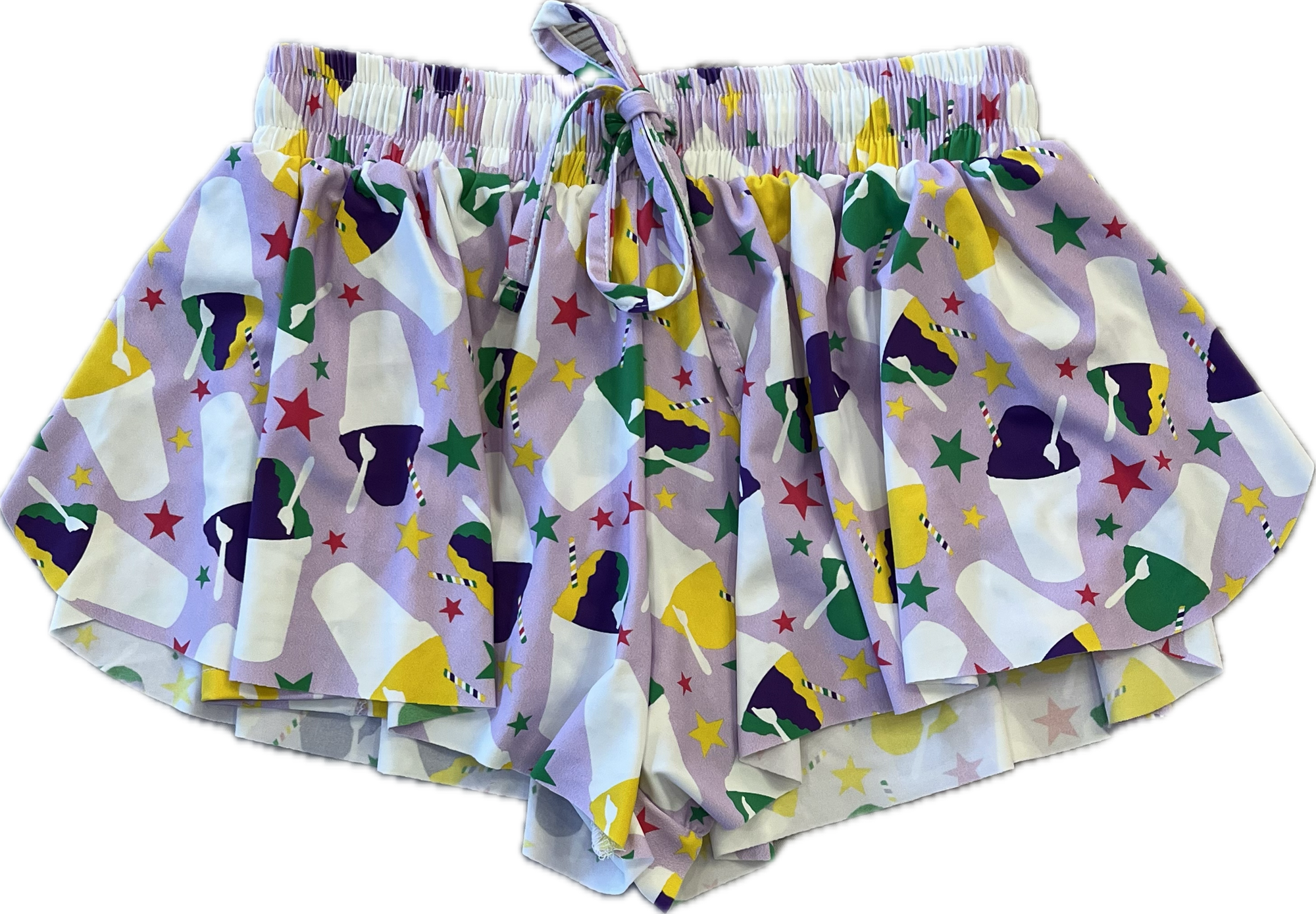 Mardi Gras Snoball Buttery Fly Short