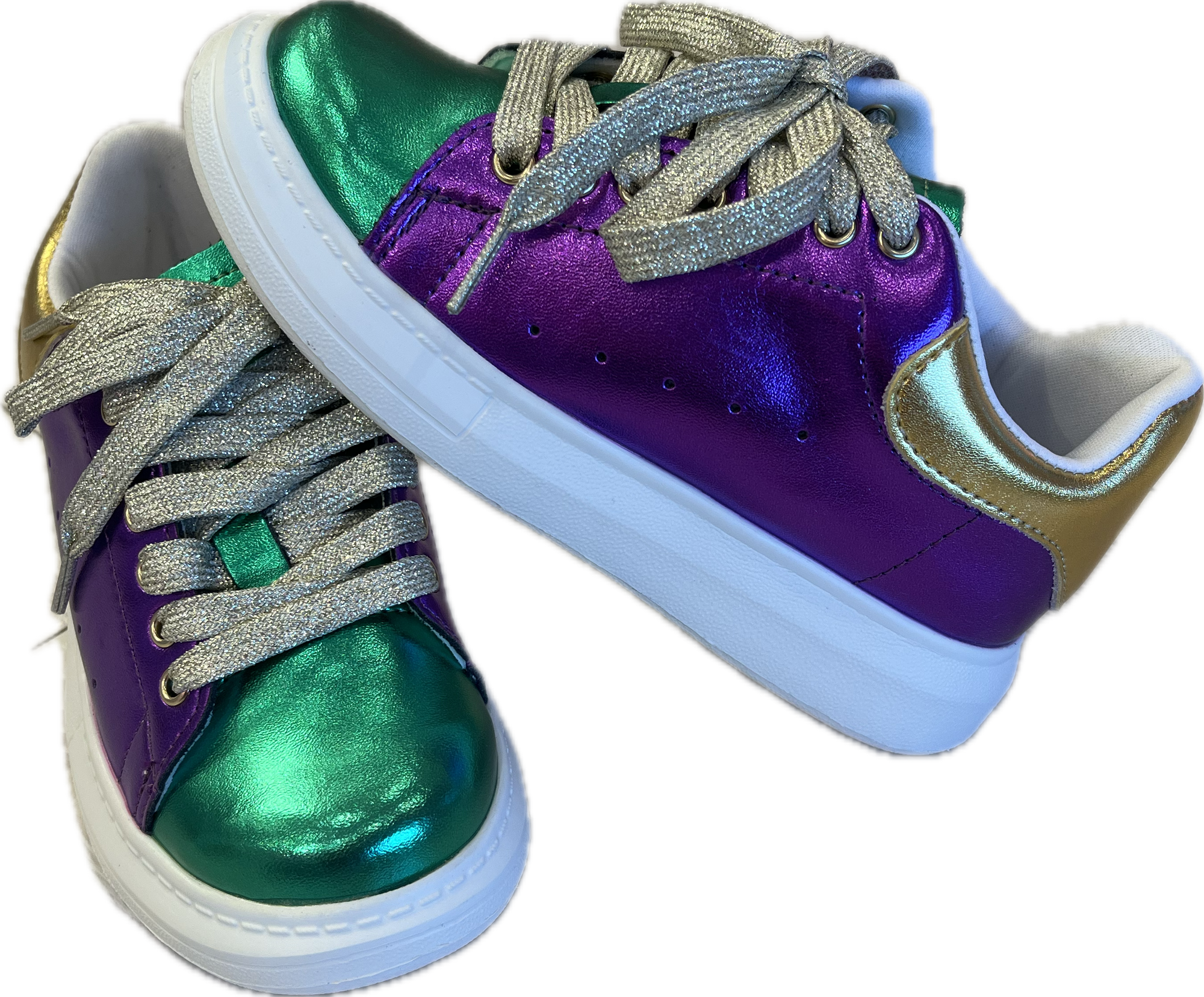 Mardi Gras Metallic Sneakers