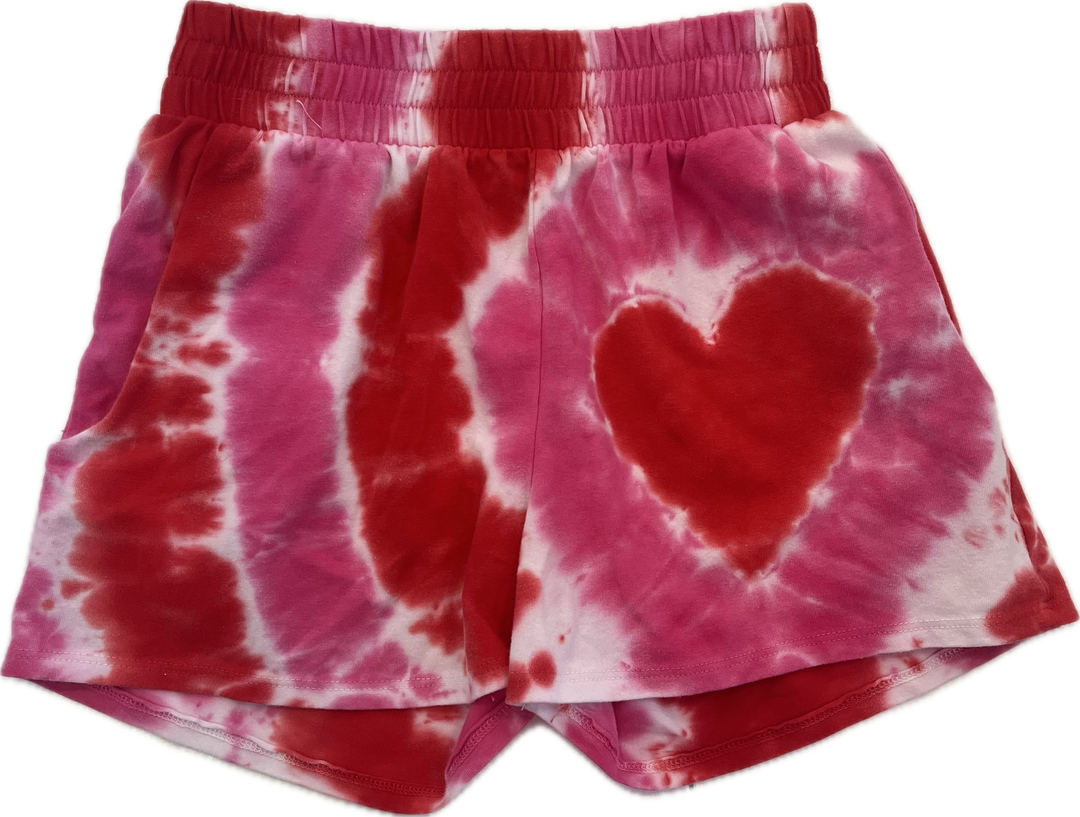 Tie Dyed Heart Shorts