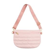 Pink Crossbody Puffer Bag