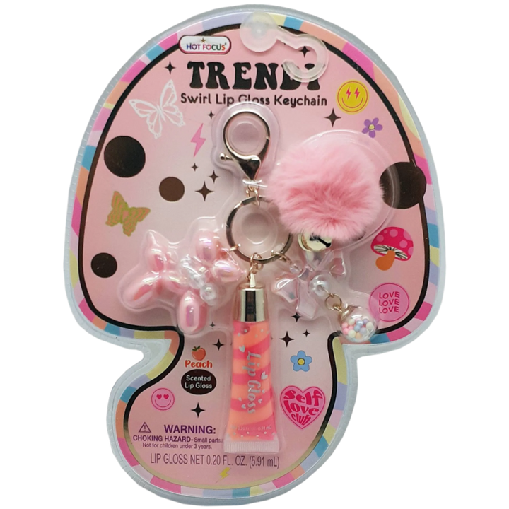 Trendy Lip Gloss with Key Chain, Good Day