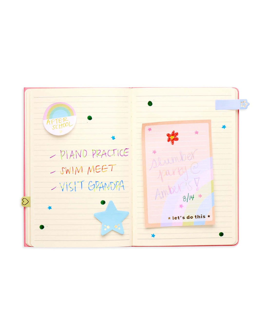 Side Notes: Sticky Tab Note Set - Pastel Rainbows