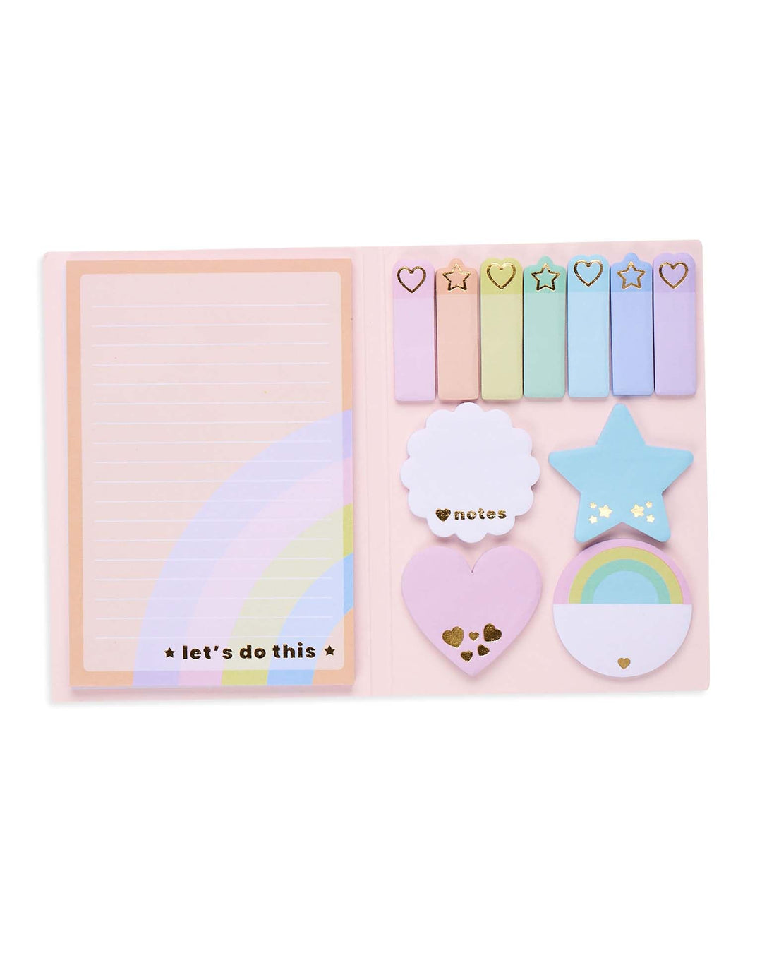 Side Notes: Sticky Tab Note Set - Pastel Rainbows