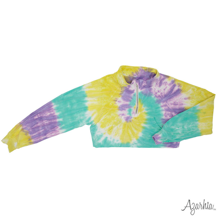 Mardi Gras Tie Dye Crop