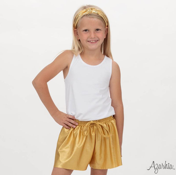Shimmer Butterfly Shorts in Gold