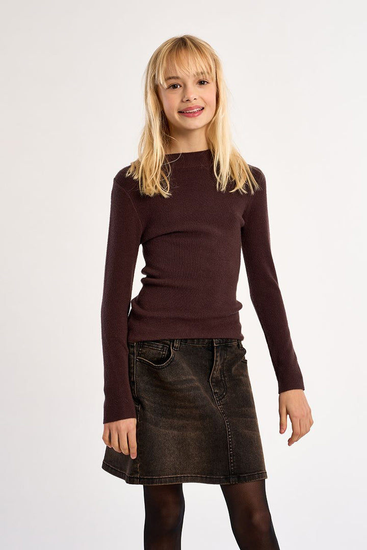 CHOCOLATE KNITTED SWEATER