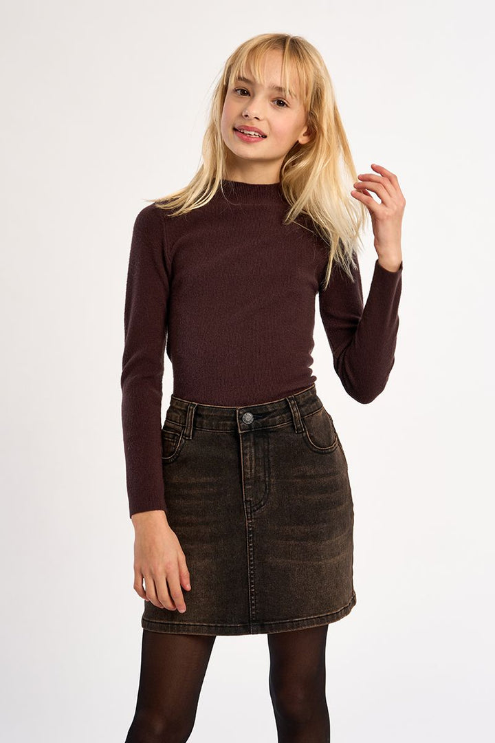 CHOCOLATE KNITTED SWEATER