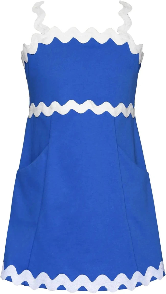 A-LINE RICK RACK DRESS WITH POCKETS