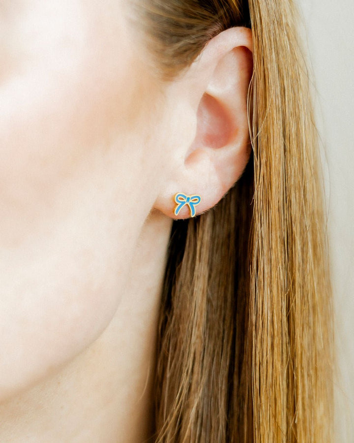 Sadie True Blue Screwback Stud Earrings