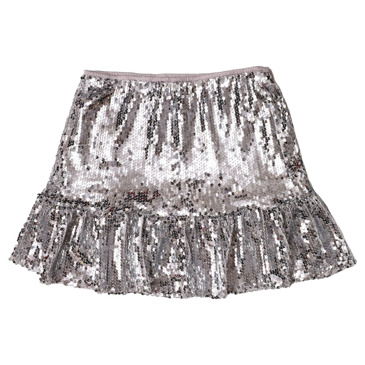 SEQUIN SKIRT SILVER