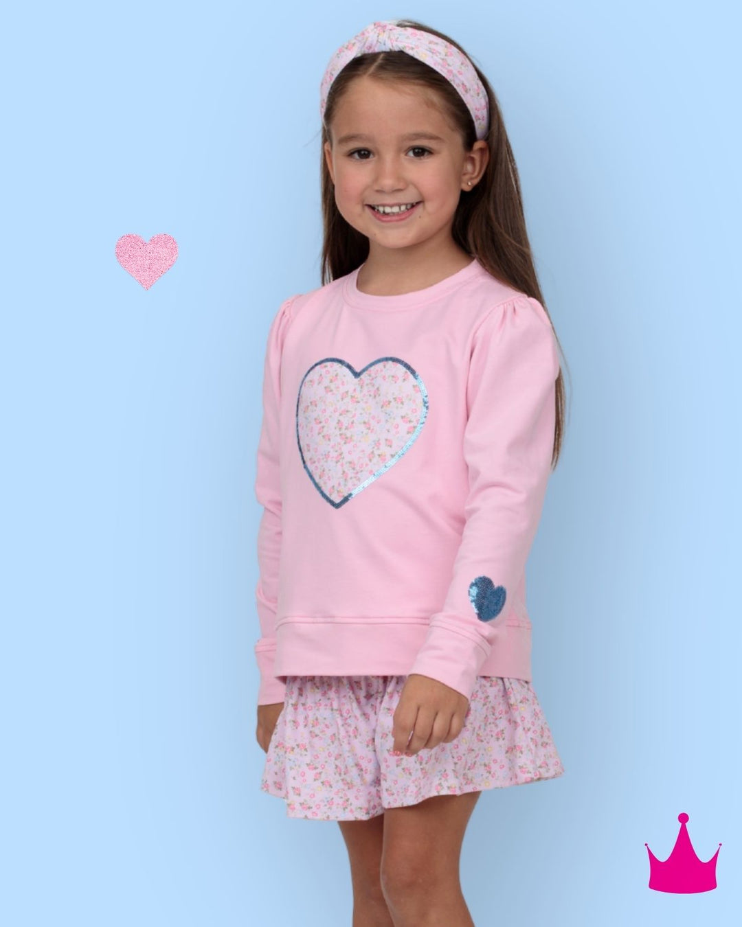 Sequin Applique Stay Sweet Pink Holly