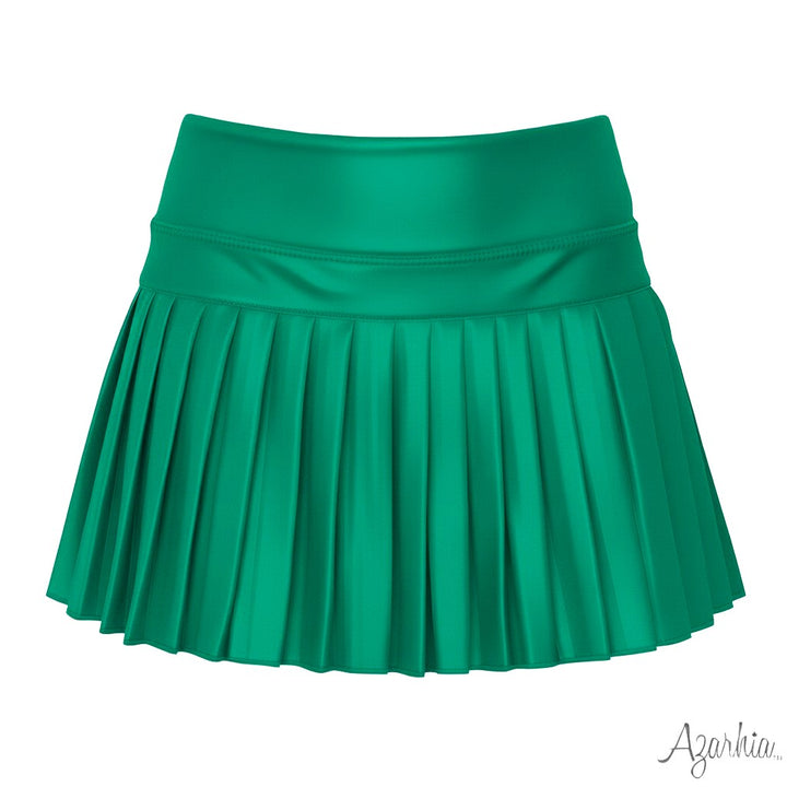 Mini Pleated Skort in Green Shimmer