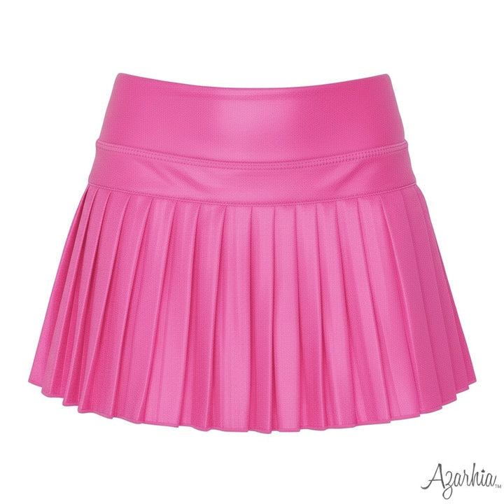 Mini Pleated Skort in Hot Pink Shimmer