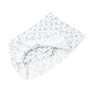 Cottage Floral Blue Pleated Skirt