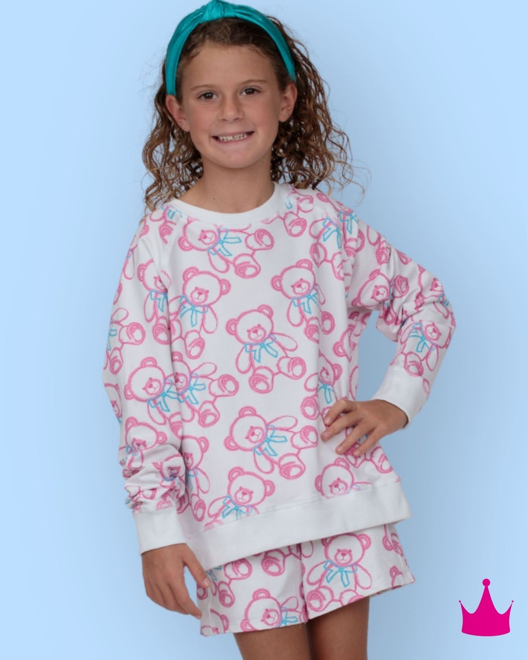Spray Painted Bears White Oversized Sweatshirt