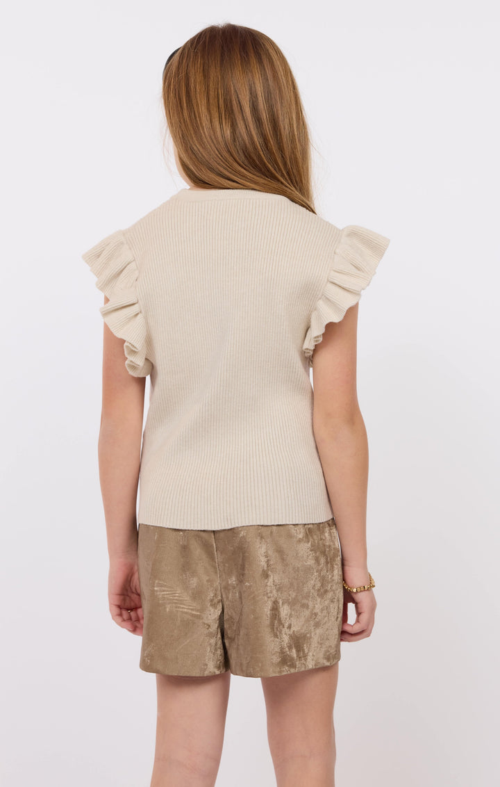 Tween Tiffany Ruffle Armhole Sweater